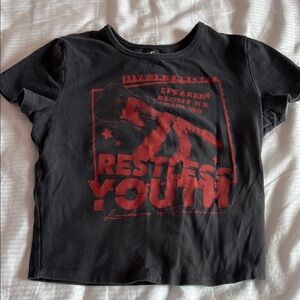 Black and Red Graphic Kids T-Shirt